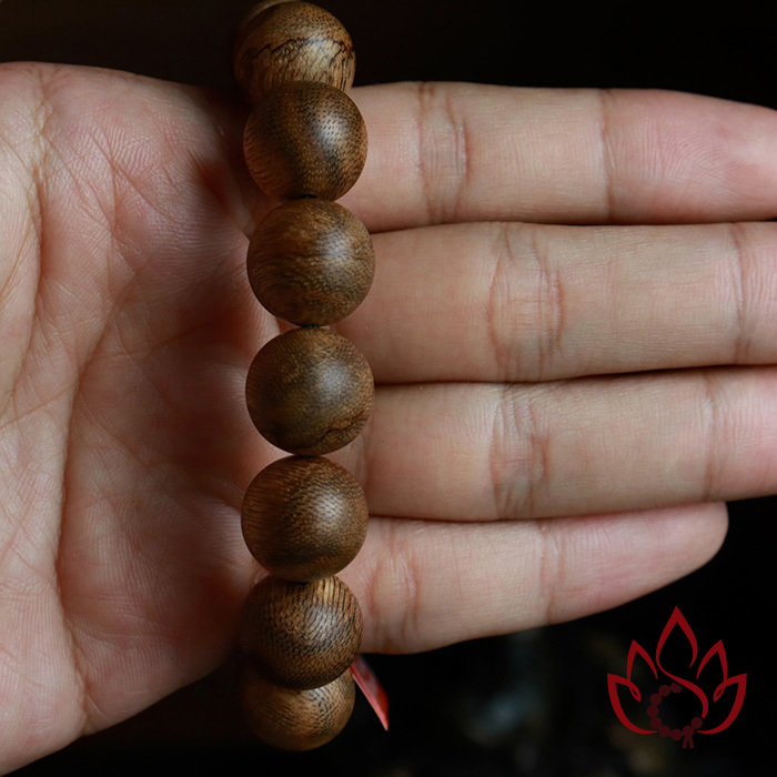 Vòng Trầm Hương Hạt Tròn | 14 Ly | Trầm Tốc Banh Tự Nhiên